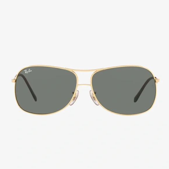 ✨NWT✨ RAY-BAN Unisex Metal Aviator Sunglasses Arista Gold Frame Green Lenses